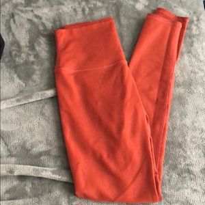 Orange Alo Yoga Leggings